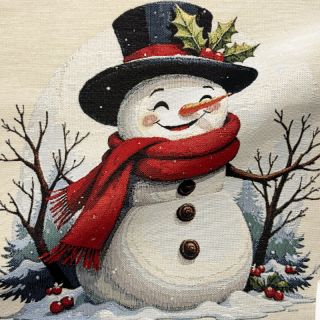 Tkanina dekoracyjna GOBELIN PREMIUM Happy Snowman PANEL
