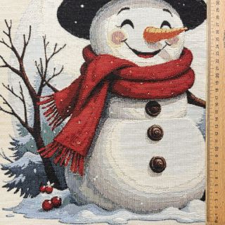 Tkanina dekoracyjna GOBELIN PREMIUM Happy Snowman PANEL