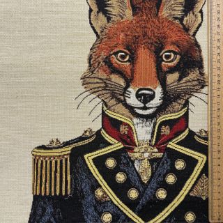 Tkanina dekoracyjna GOBELIN PREMIUM Fox Admiral Statue PANEL
