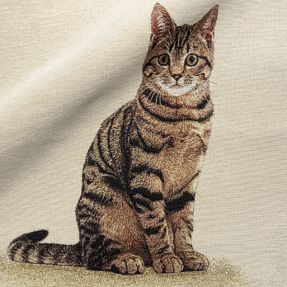 Tkanina dekoracyjna GOBELIN PREMIUM Sitting Kitten Cat PANEL