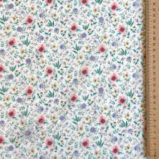 Bawełniana tkanina Flowers Tara off white design B digital print