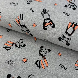 Jersey NEON Super heroes light grey melange