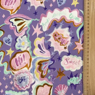 Jersey Shells lavender digital print