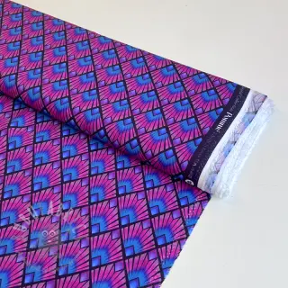 Wiskoza RADIANCE Graphic navy digital print
