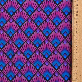 Wiskoza RADIANCE Graphic navy digital print