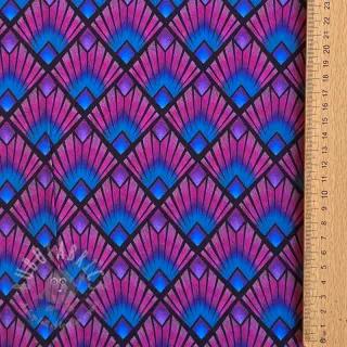 Wiskoza RADIANCE Graphic navy digital print