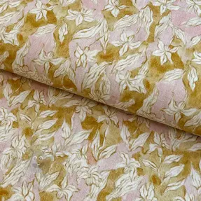 Tkanina wiskozowa z lnem CREPE Flowers Tomi digital print