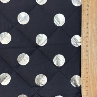 Pikowana tkanina FOIL Dot navy