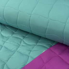 Pikowana tkanina Graphic square cyan cerise
