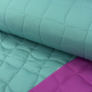 Pikowana tkanina Graphic square cyan cerise