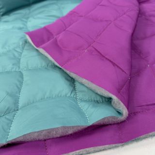 Pikowana tkanina Graphic square cyan cerise