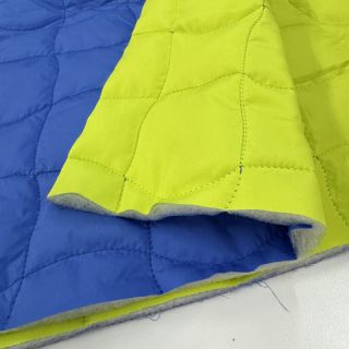 Pikowana tkanina Graphic square cobalt lime