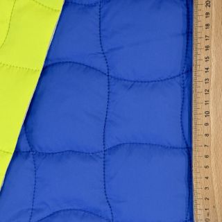 Pikowana tkanina Graphic square cobalt lime