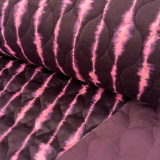 Pikowana tkanina VELVET Stripes cerise