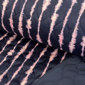 Pikowana tkanina VELVET Stripes navy
