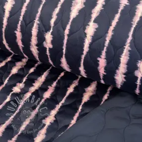 Pikowana tkanina VELVET Stripes navy
