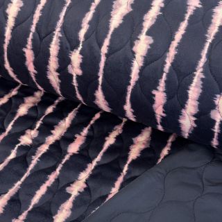 Pikowana tkanina VELVET Stripes navy