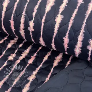 Pikowana tkanina VELVET Stripes navy
