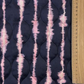 Pikowana tkanina VELVET Stripes navy