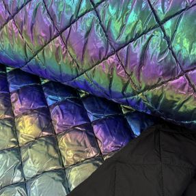 Pikowana tkanina FOIL Rainbow multi