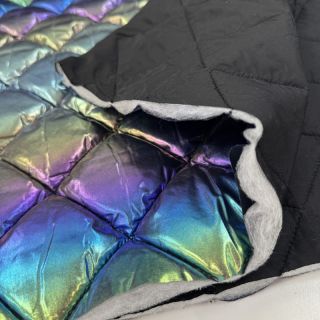 Pikowana tkanina FOIL Rainbow multi