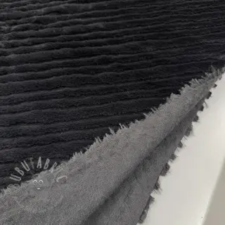 Sztuczne futro Stripes anthracite