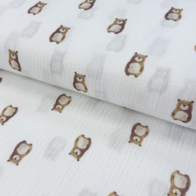 Muślin double gauze Animals design B digital print ORGANIC