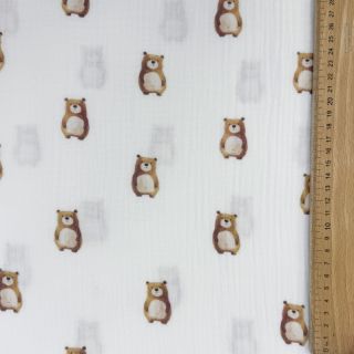 Muślin double gauze Animals design B digital print ORGANIC