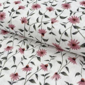 Muślin double gauze Flowers Simone digital print ORGANIC