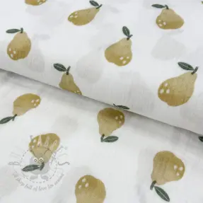 Muślin double gauze Pears design B digital print