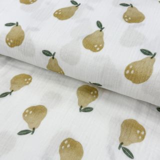 Muślin double gauze Pears design B digital print