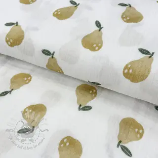 Muślin double gauze Pears design B digital print
