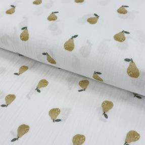 Muślin double gauze Pears design A digital print