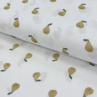 Muślin double gauze Pears design A digital print