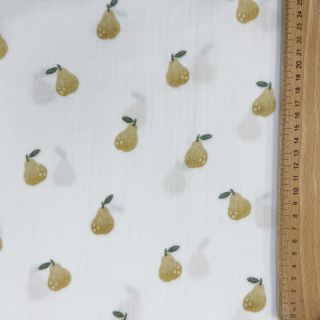 Muślin double gauze Pears design A digital print