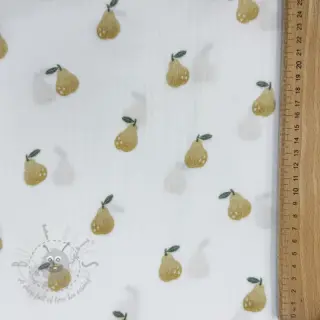 Muślin double gauze Pears design A digital print