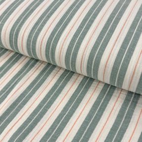Muślin double gauze YARN DYED Line green