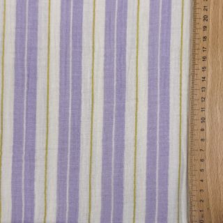 Muślin double gauze YARN DYED Line purple