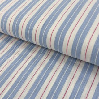 Muślin double gauze YARN DYED Line blue