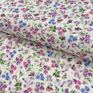 Muślin double gauze Flower Michaela off white digital print