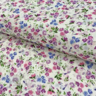 Muślin double gauze Flower Michaela off white digital print