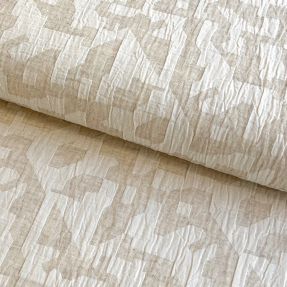 Bawełniana tkanina z lnem JACQUARD Abstarct natural