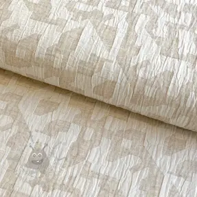 Bawełniana tkanina z lnem JACQUARD Abstarct natural
