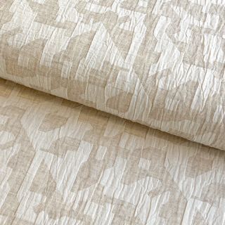 Bawełniana tkanina z lnem JACQUARD Abstarct natural