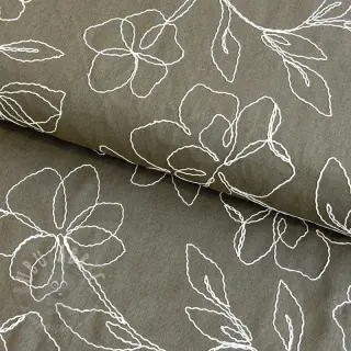 Tkanina wiskozowa z lnem EMBROIDERY Flower Danielle pickle