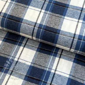 Bawełniana tkanina YARN DYED CHECK BRUSHED Silva design A