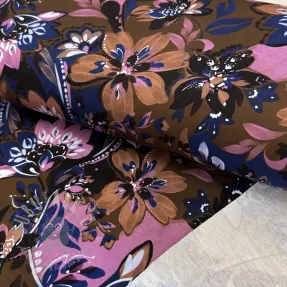 Dresówka Flowers Mici brown digital print