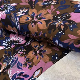 Dresówka Flowers Mici brown digital print