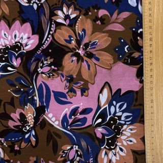 Dresówka Flowers Mici brown digital print