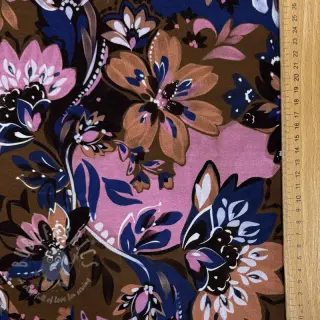 Dresówka Flowers Mici brown digital print